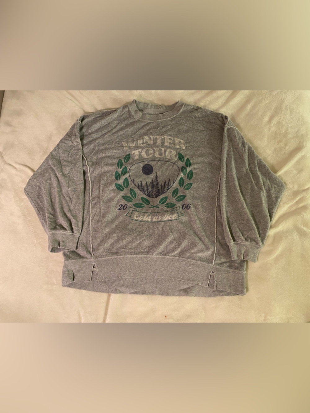 aerie Light Gray Cozy Sweatshirt